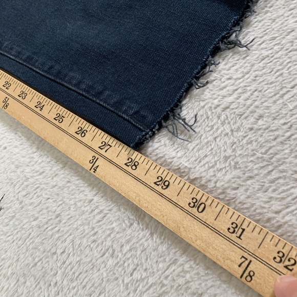 Old Navy Jeans Womens 2 Dark Wash High Rise Curvy OG Straight Distressed Raw Hem - Picture 8 of 14